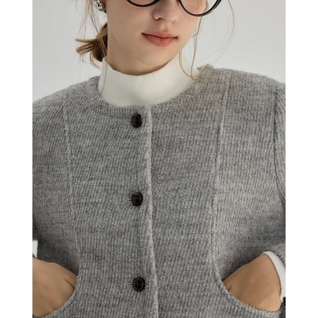 collarless short coat　MA1334
