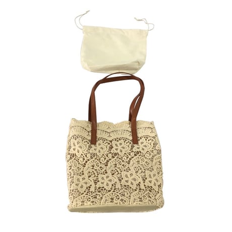 lace flower tote bag with pouch　MA1890