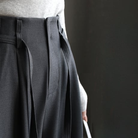 high waist ribbon wide trousers　MA1674