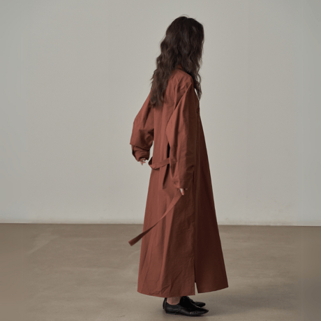 loose shirt dress with waist belt　MA1392