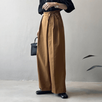 waist ribbon tuck wide pants　MA1126