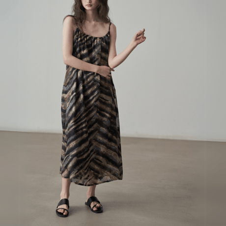 abstract woody design camisole one piece　MA1435