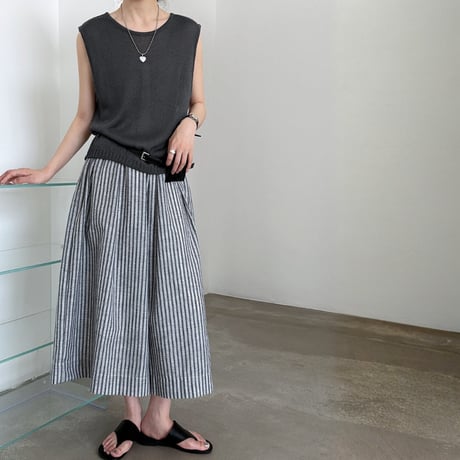 border knit sleeveless vest　MA1967