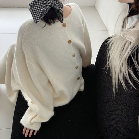 back-button fluffy knit setup　MA1698
