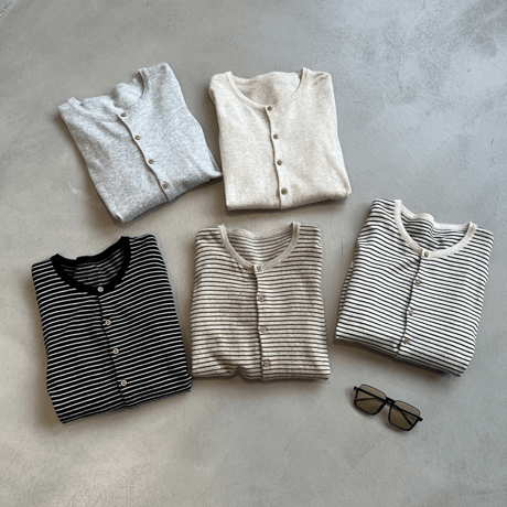 stripe harmony knit cardigan　MA1627