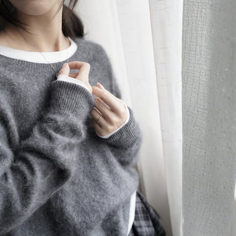 cashmere wool fluffy loose knit　MA1669