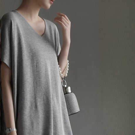asymmetry layered knit setup　MA1944