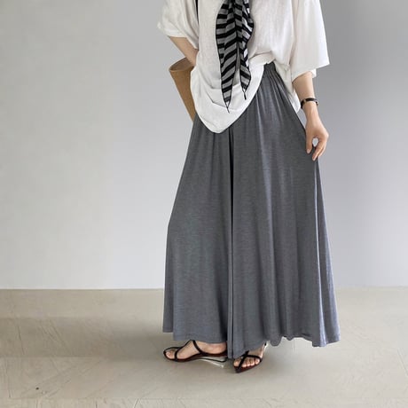 gray drape wide skirt pants　MA1966