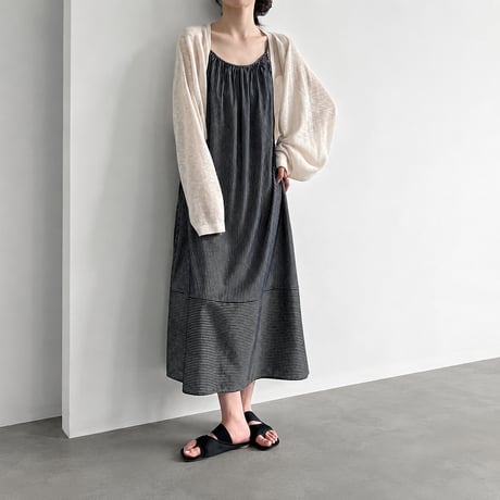 stripe camisole long dress/2color　MA1984