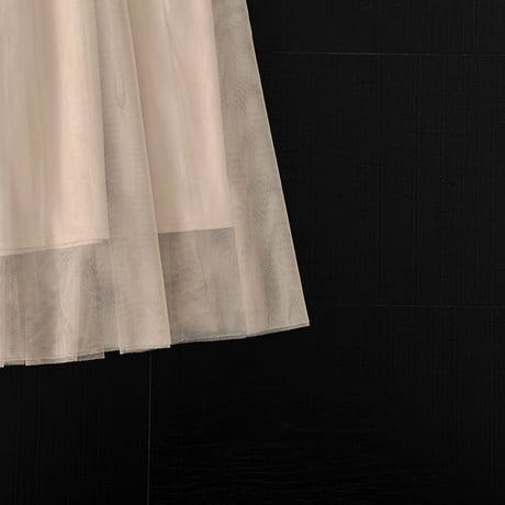 belted sleeveless vest tulle skirt setup　MA1980