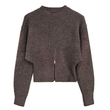 zip-hem knit pullover　MA1706