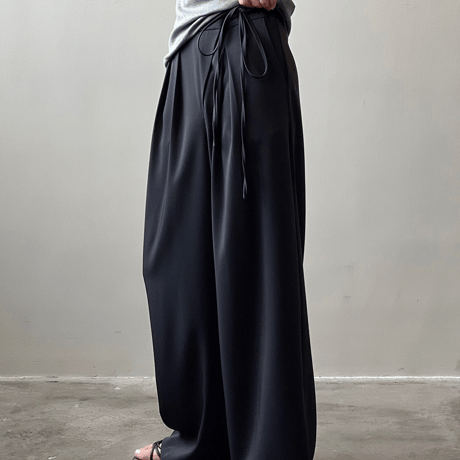 ribbon waist wide pants　MA1575