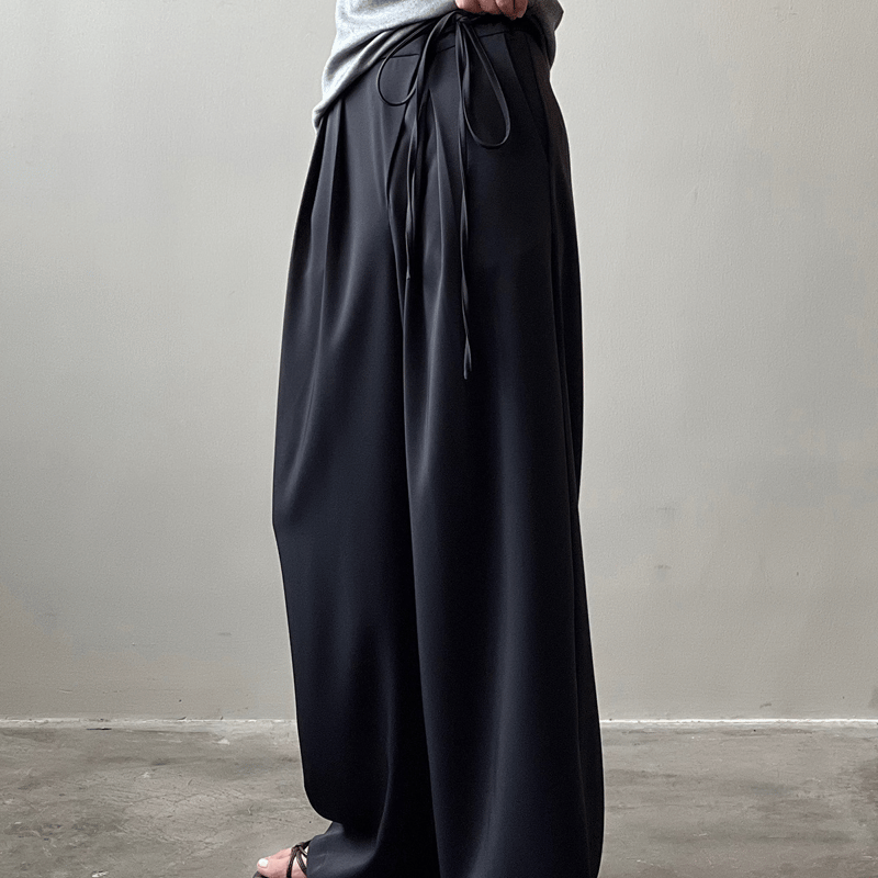 ribbon waist wide pants MA1575 | MaiA