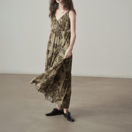 flower print sleeveless dress　MA1410