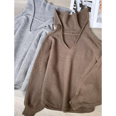 sailor collar knit pullover　MA1123