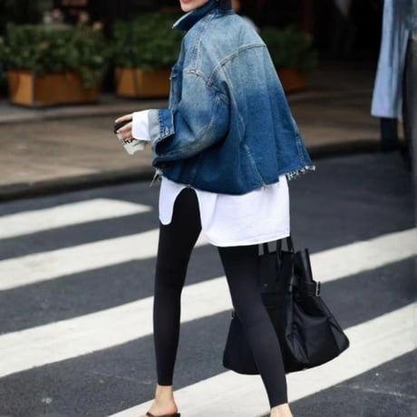 relaxed cut-off denim jacket　MA1748