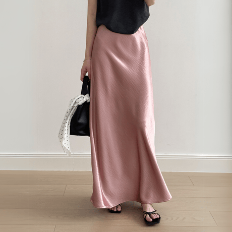 shiny silky skirt　MA1570