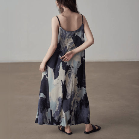abstract print camisole onepiece　MA1429