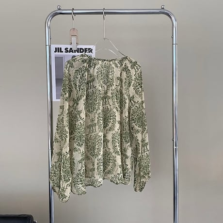 green damask blouse　MA1200