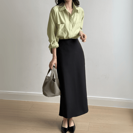 sleek midi skirt　MA1565