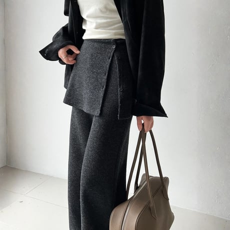 layered flare knit pants　MA1791