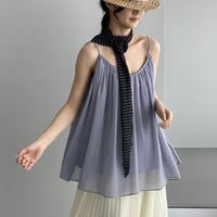 sheer gather camisole tops　MA1968