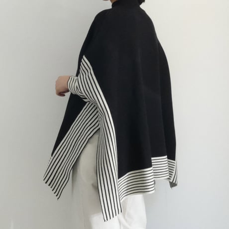 modern asymmetric poncho　MA1844