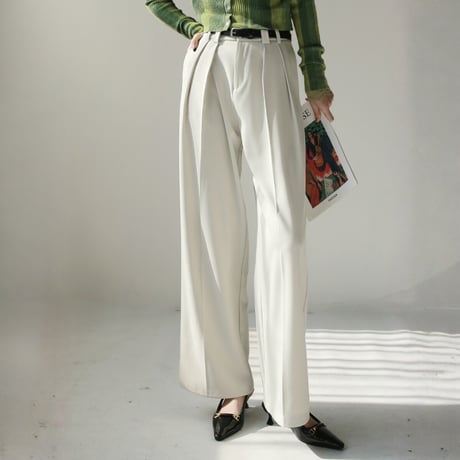 high waist pleated wide trousers　MA1670