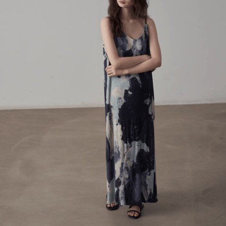 abstract print camisole onepiece　MA1429