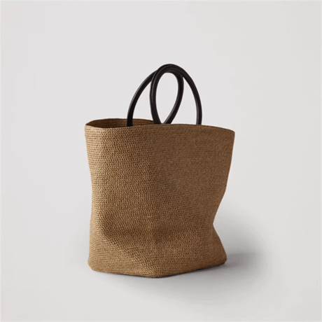 circle handle raffia tote　MA1546