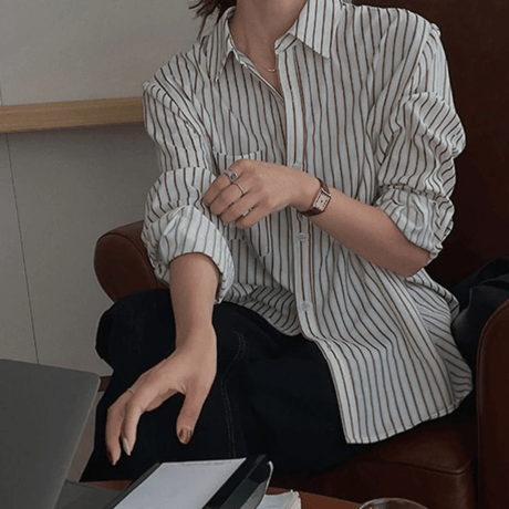 urban stripe relax shirt　MA1585
