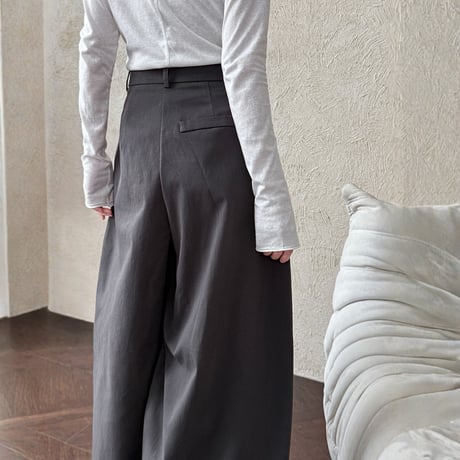 high waist center seam wide pants　MA1863