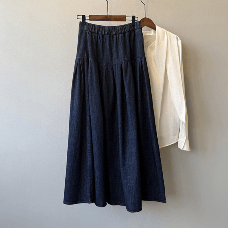 swing Denim Maxi Skirt　MA1635
