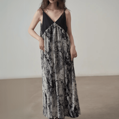 damaged nuance design retro onepiece　MA1431