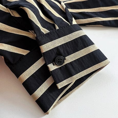 stripe relax round shirt　MA1175