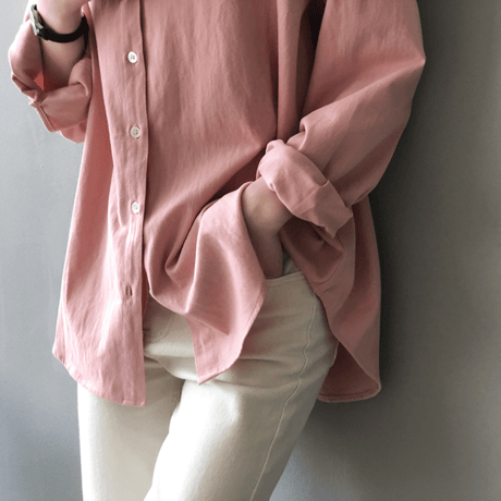 oversized cotton button down shirt　MA1634