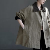khaki contrast collar wind jacket　MA1915