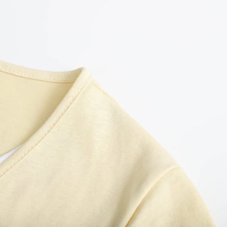 fake layered v neck short sleeve t　MA1955