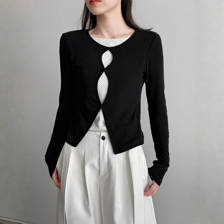cutout docking cardigan tee　MA1870