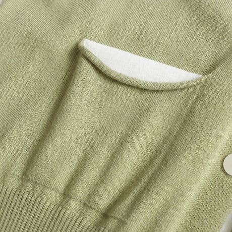 asymmetry colorline knit cardigan　MA1799