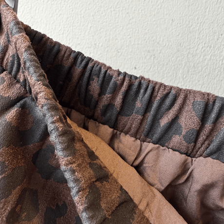 retro leopard flare midi skirt　MA1601