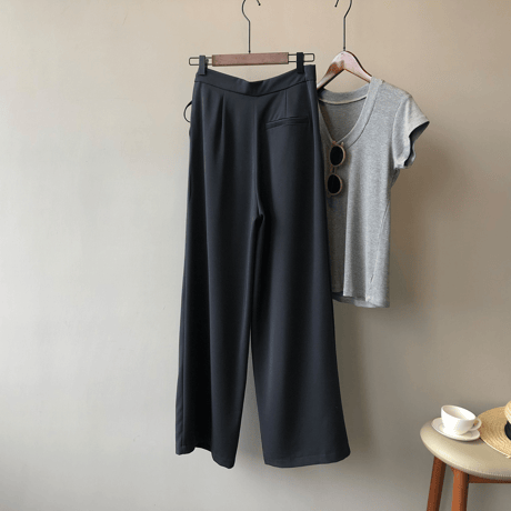 ribbon waist wide pants　MA1575
