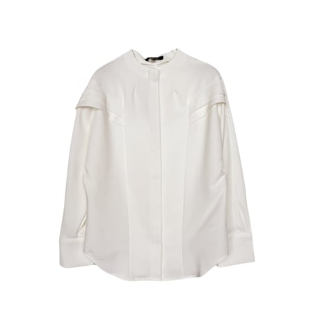 no collar frill shoulder blouse　MA1859