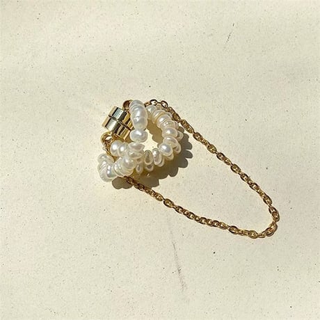 pearl chain ear clip　MA1113