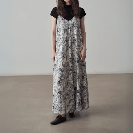 botanical design cami onepiece　MA1424