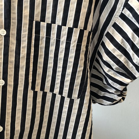 puff sleeve striped shirt　MA1177