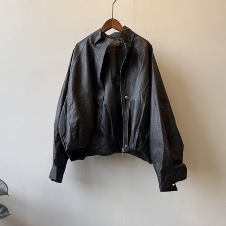 faux leather raglan jacket　MA1692