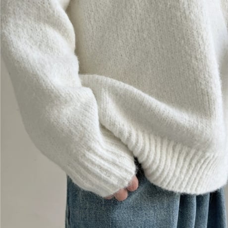 soft touch key slit knit　MA1804