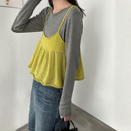 sheer inner knit cami set　MA1910