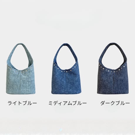 line studded one handle bag　MA1898